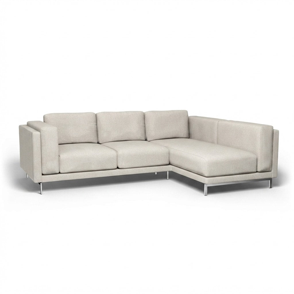 Nockeby 3-zits hoes met chaise longue rechts Imperia 1 — Norsemaison [nm-render]