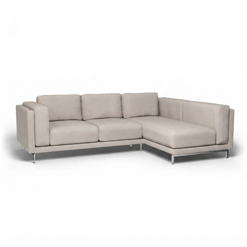 Nockeby 3-zits hoes met chaise longue rechts Imperia 2 — Norsemaison [nm-render]
