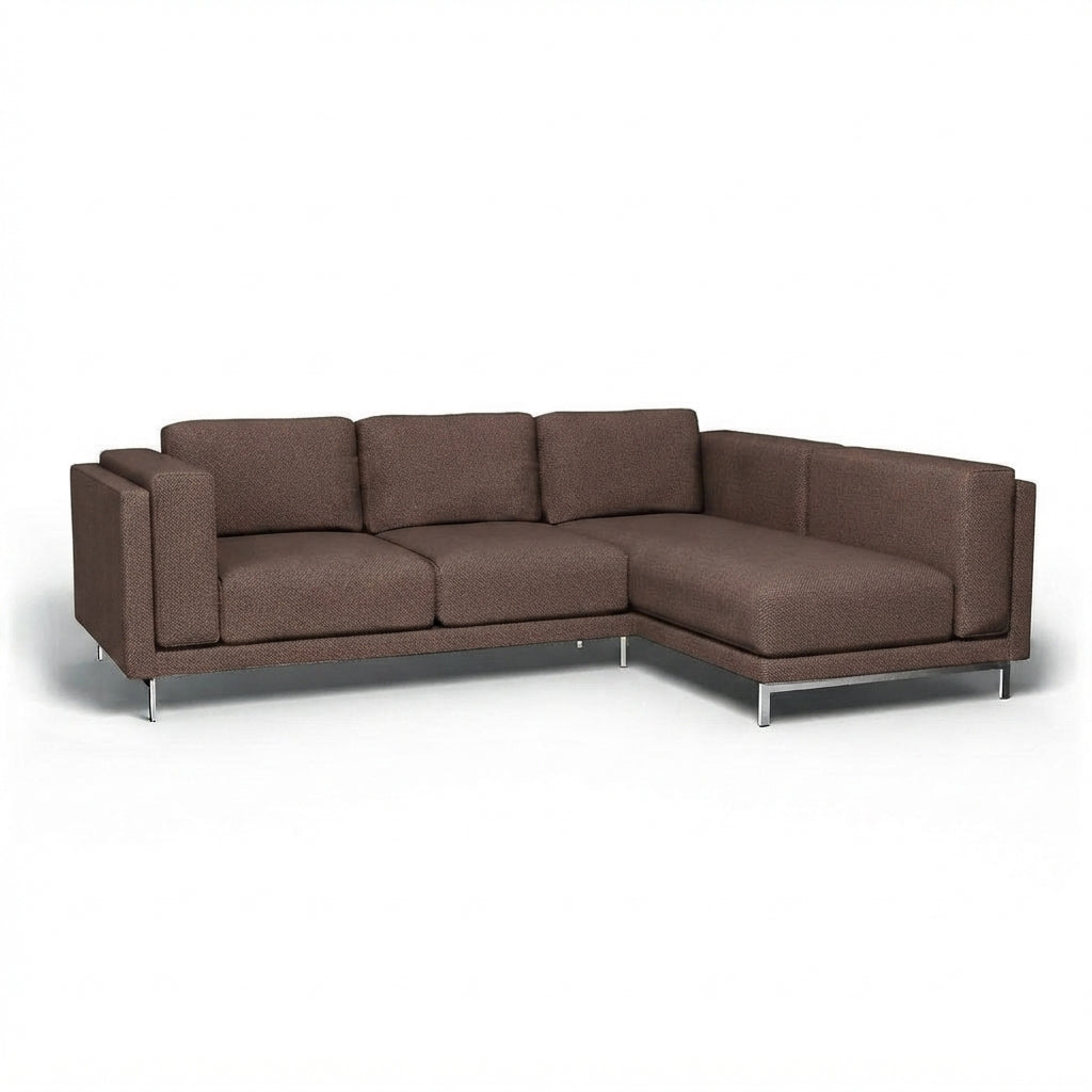 Nockeby 3-zits met chaise rechts Chenille 12 — Norsemaison [nm-render]