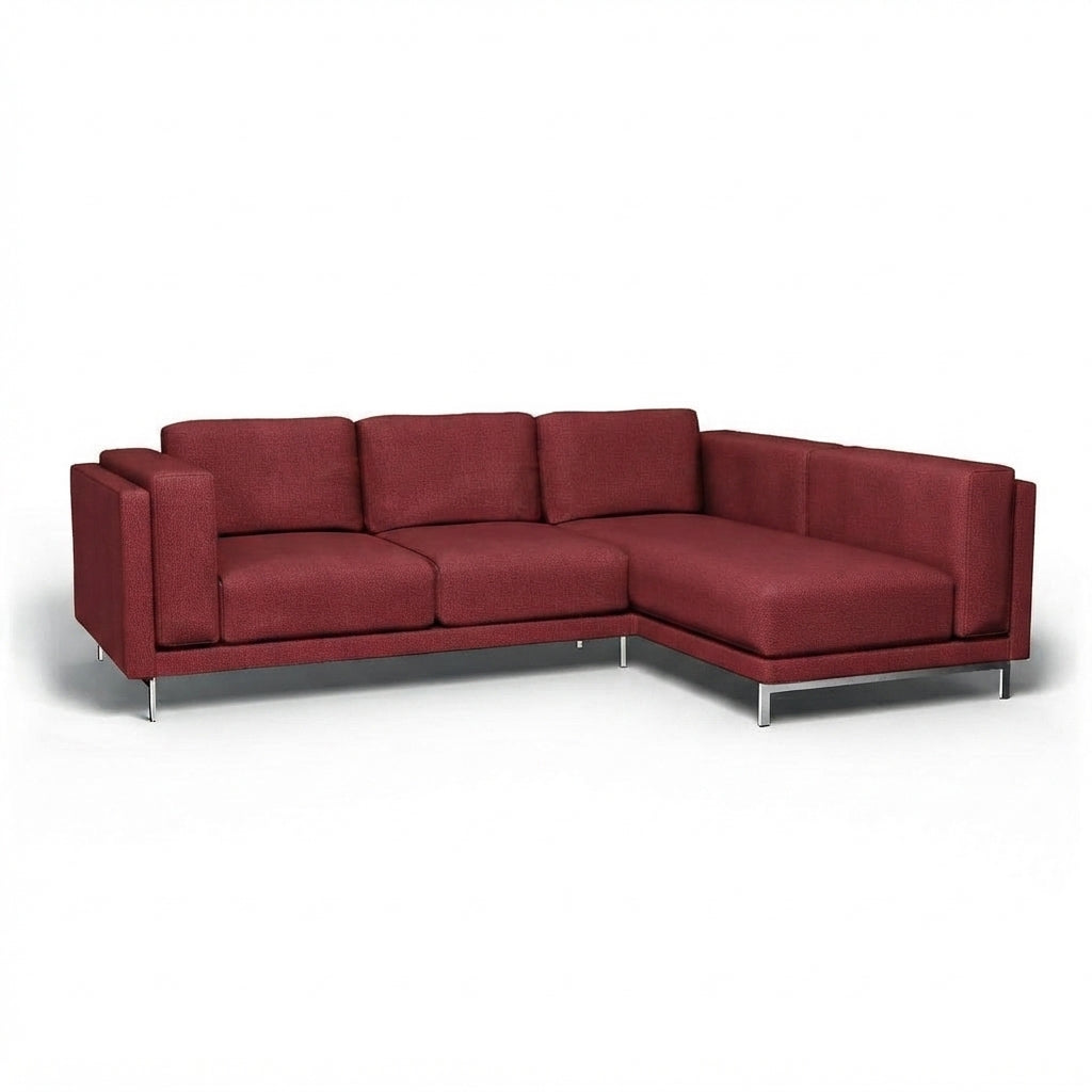 Nockeby 3-zits met chaise rechts Chenille 31 — Norsemaison [nm-render]