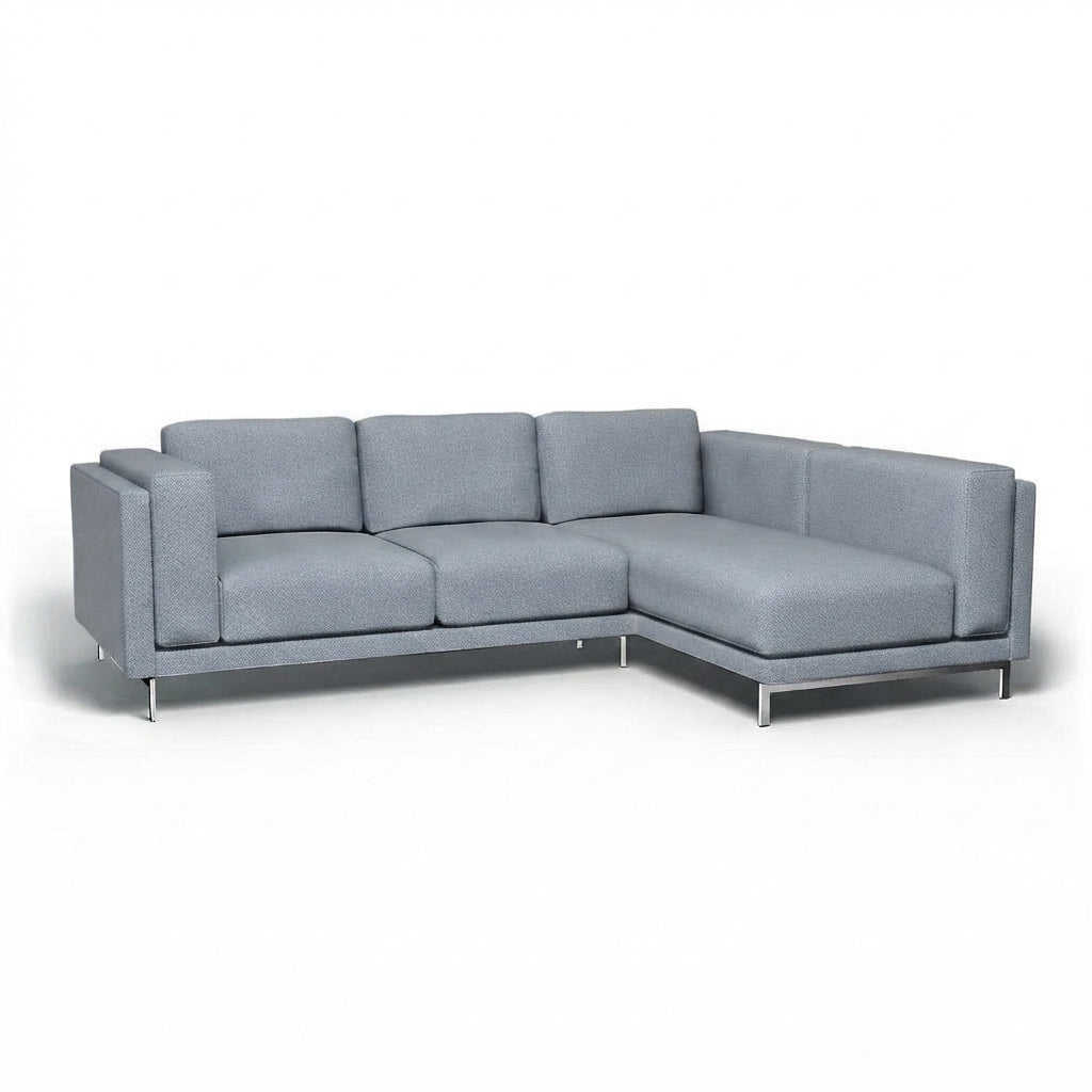Nockeby 3-zits met chaise rechts Chenille 34 — Norsemaison [nm-render]