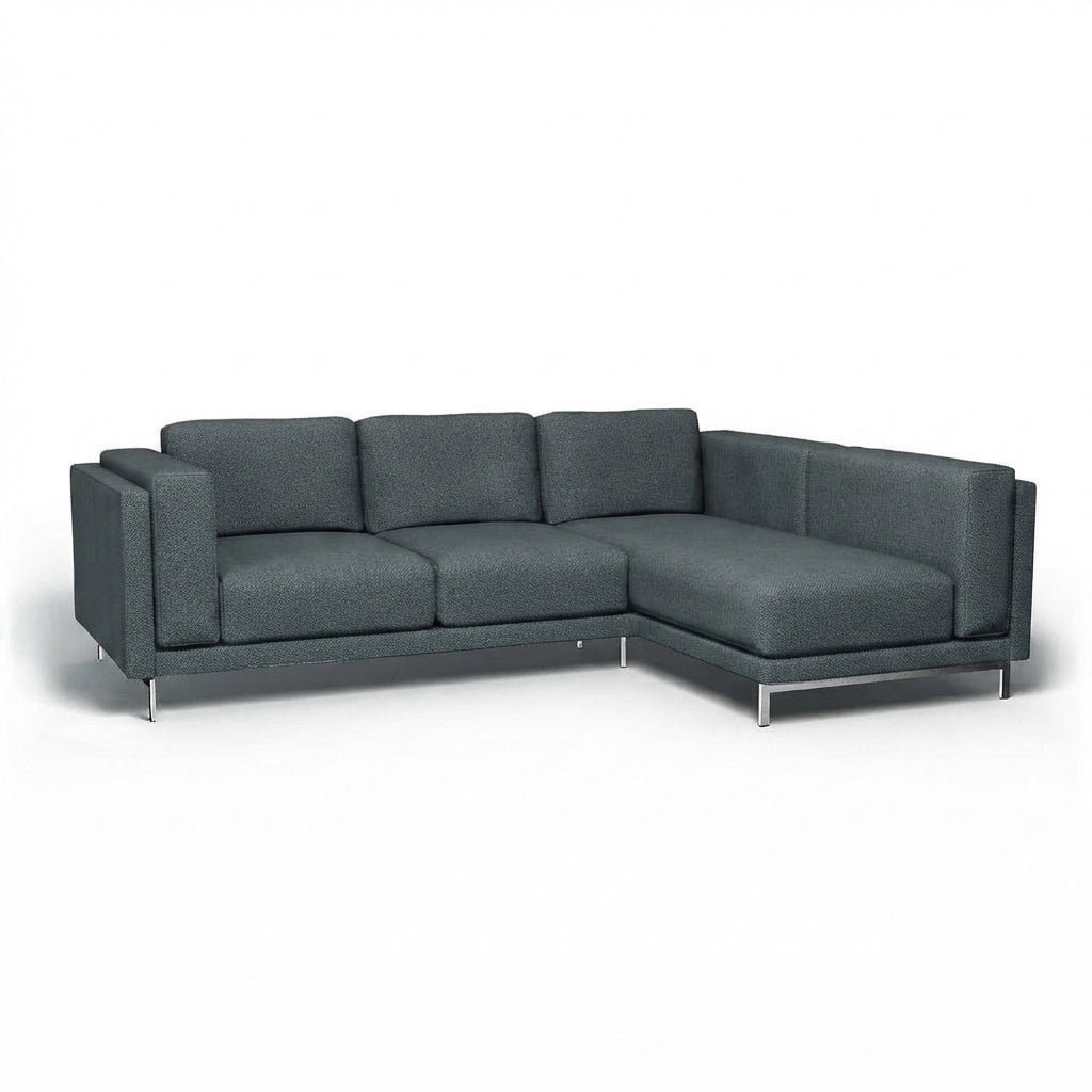 Nockeby 3-zits met chaise rechts Chenille 45 — Norsemaison [nm-render]