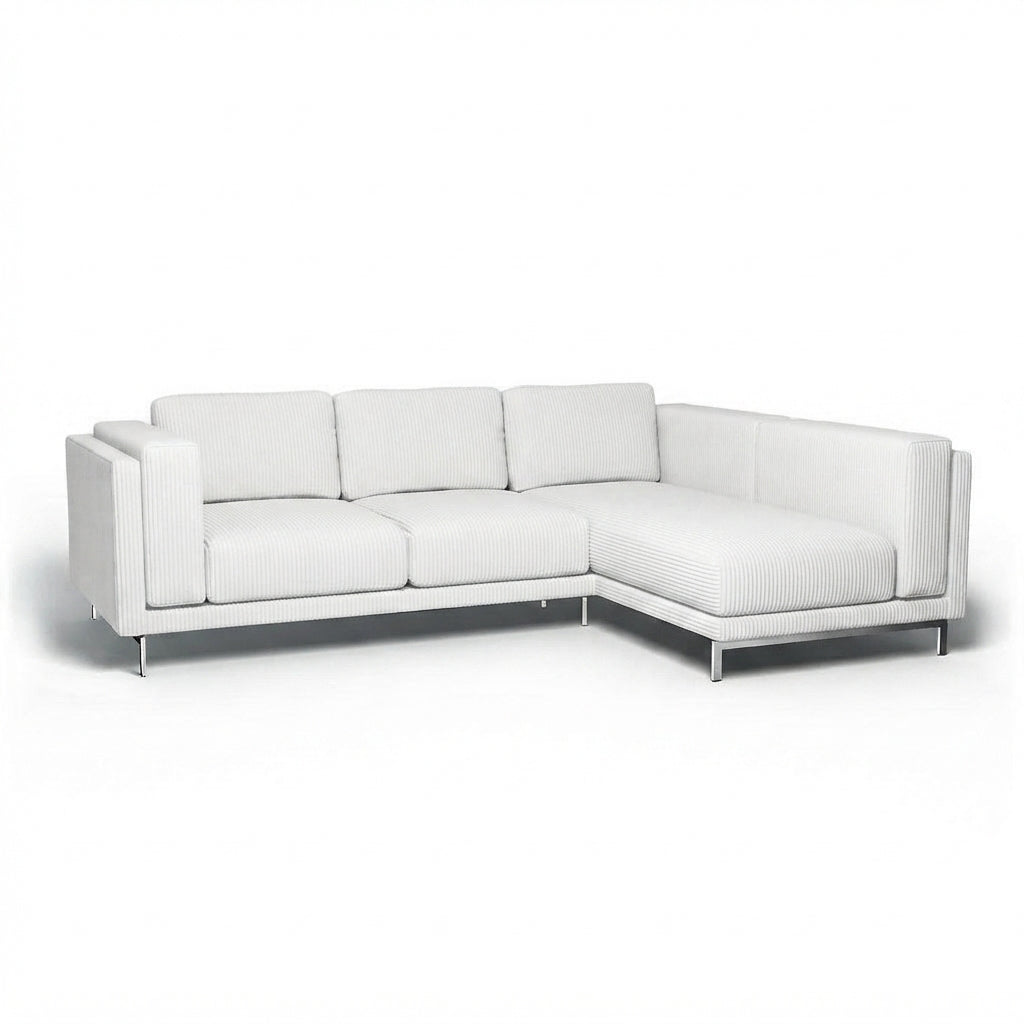 Nockeby 3-zits met chaise rechts Corduroy 1 — Norsemaison [nm-render]