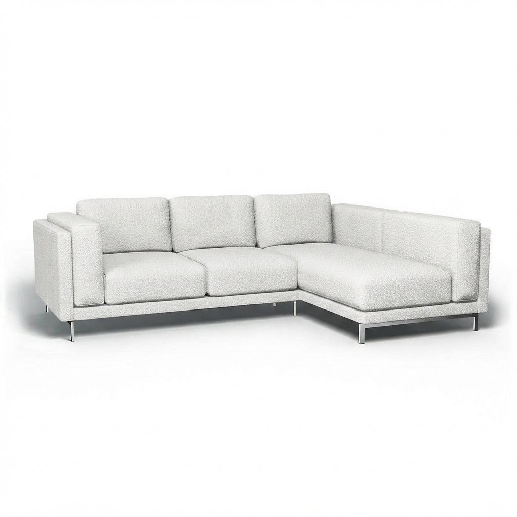 Nockeby 3-zits met chaise rechts Royal Bouclé 1 — Norsemaison [nm-render]