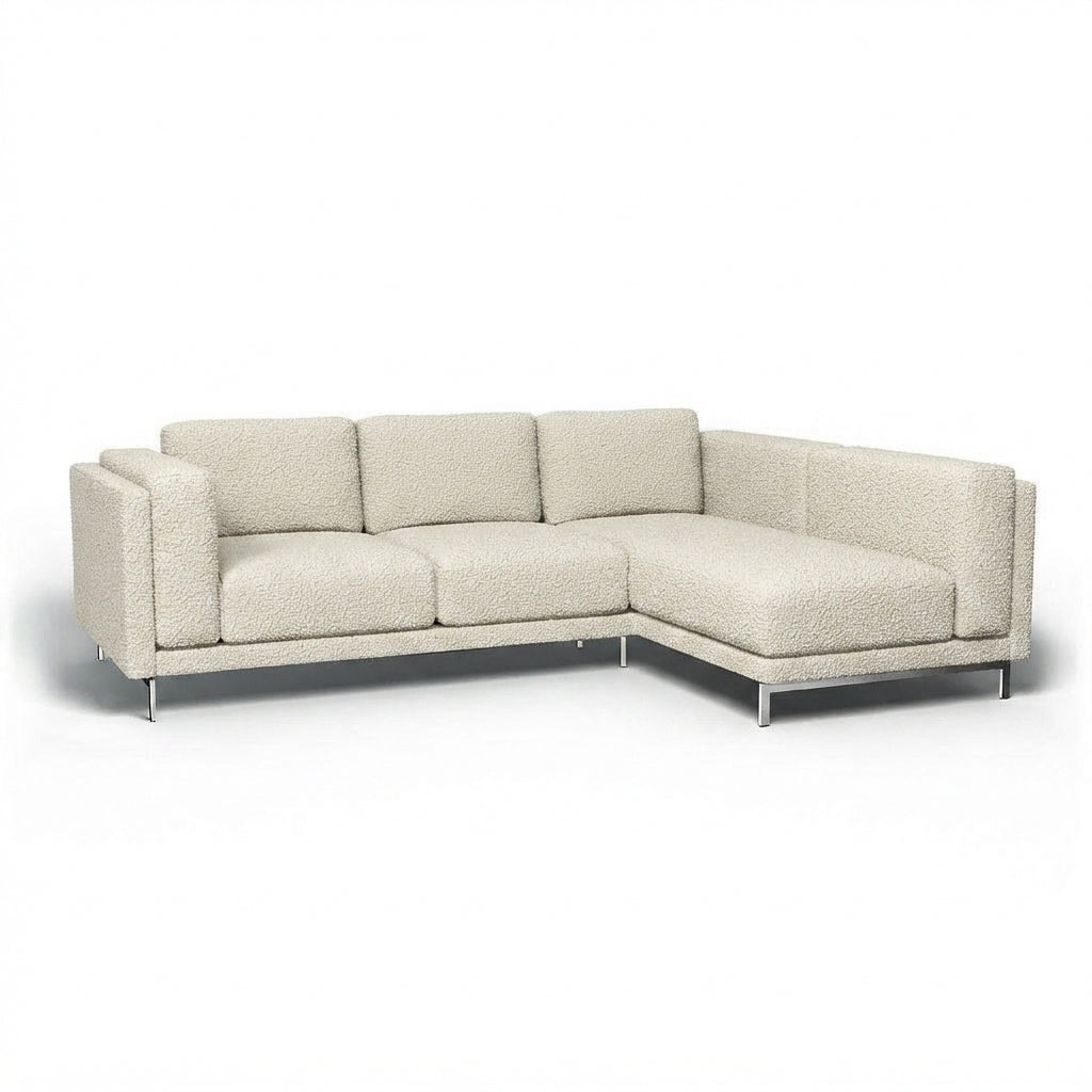 Nockeby 3-zits met chaise rechts Royal Bouclé 2 — Norsemaison [nm-render]