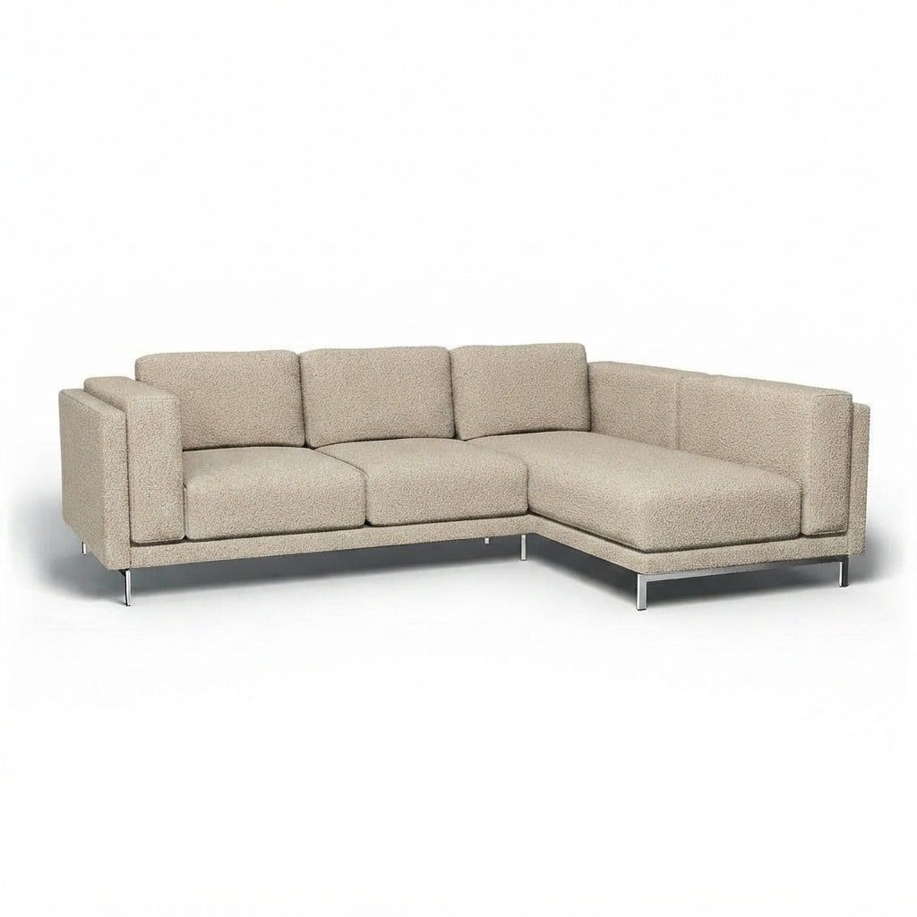 Nockeby 3-zits met chaise rechts Royal Bouclé 4 — Norsemaison [nm-render]
