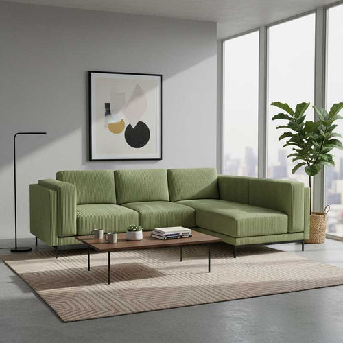 Nockeby 3-zits hoes met chaise longue rechts