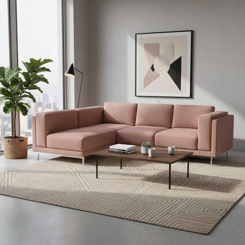 Nockeby 3-zits hoes met chaise longue links