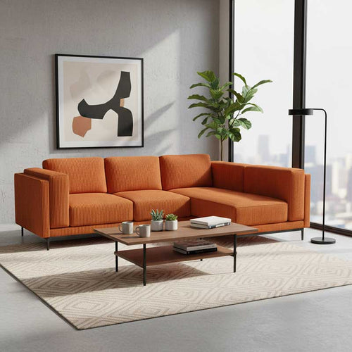 Nockeby 3-zits hoes met chaise longue rechts