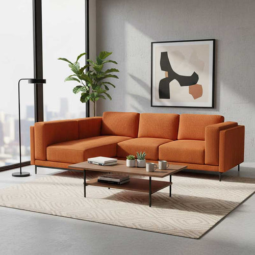 Nockeby 3-zits hoes met chaise longue links