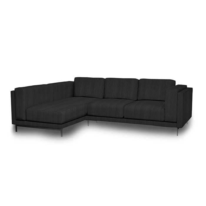 Nockeby 3-zits hoes met chaise longue links