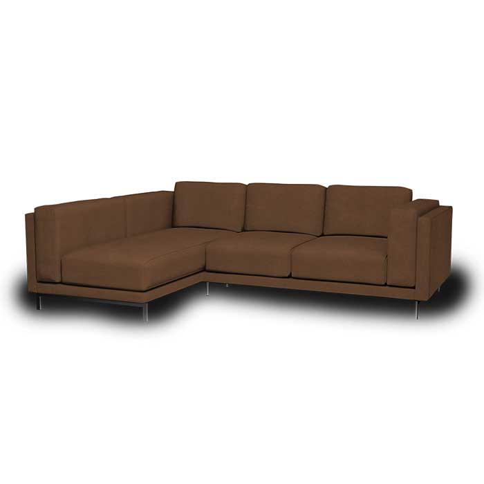 Nockeby 3-zits hoes met chaise longue links