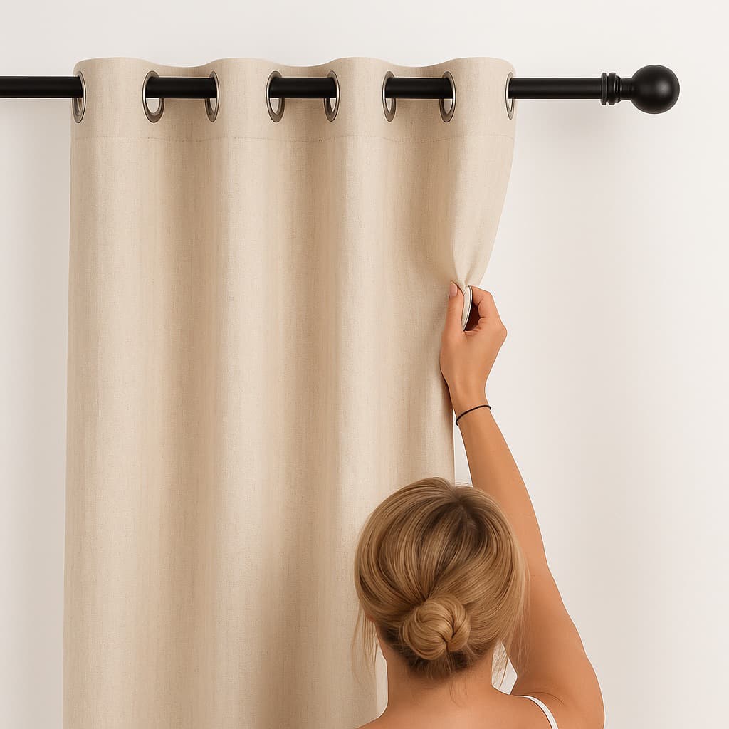 ring curtain black linen norsemaison1