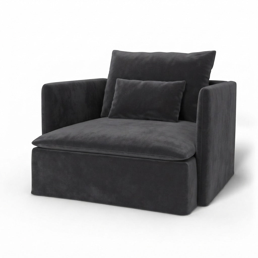 Söderhamn Fauteuil Fluweel 53 Losse stijl — Norsemaison [nm-render]