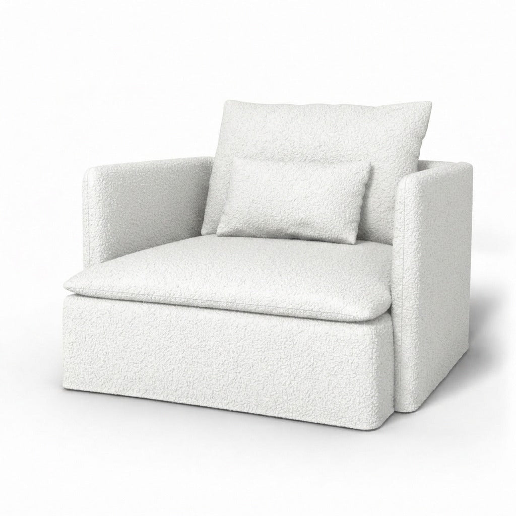 Söderhamn Fauteuil Royal Bouclé 1 Losse stijl — Norsemaison [nm-render]