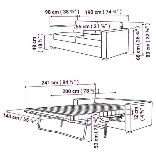 Vimle 2-zits Slaapbank Hoes