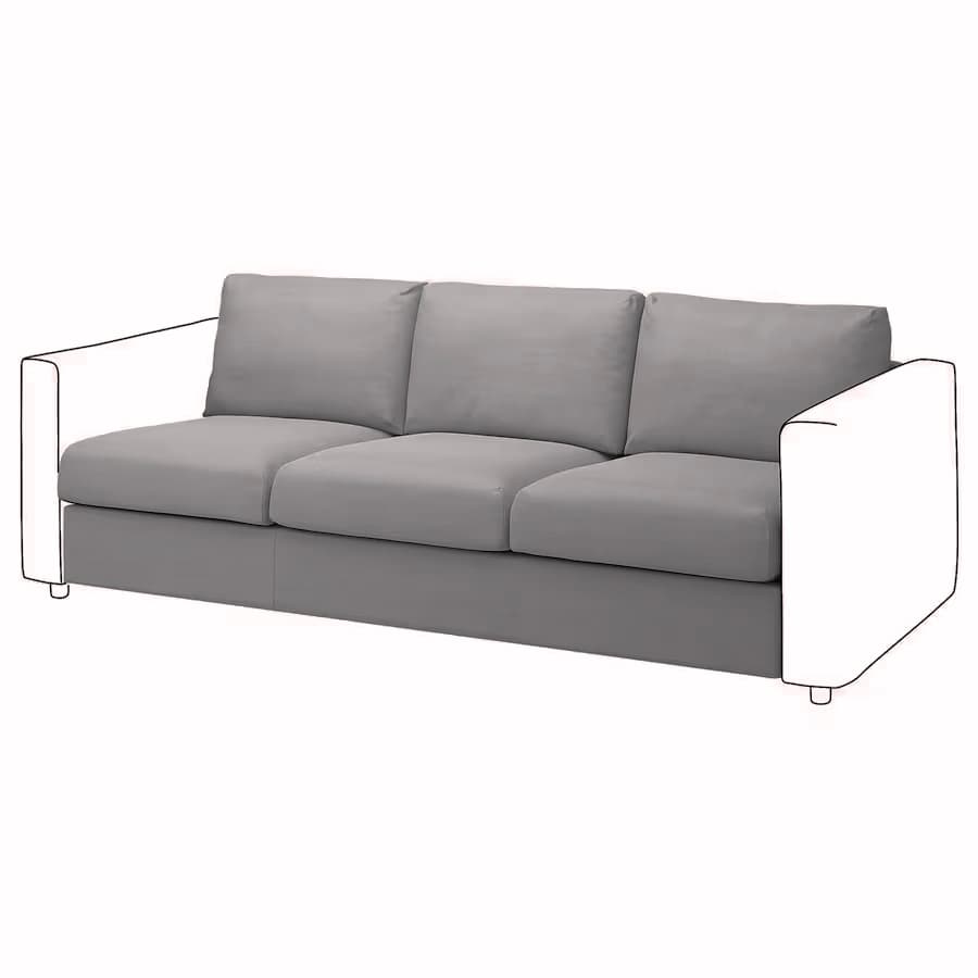 vimle 3 zitselement grey