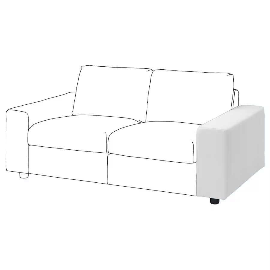 vimle wide armrest white