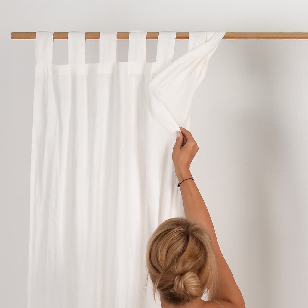 rideaux à boucles blancs norsemaison pichi